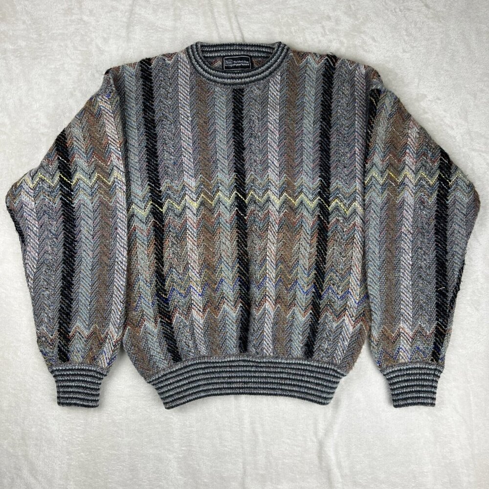 Vintage Sears The Mens Store Sweater Sz 40 M Grandpa Dad 80s Ugly Wool Acrylic